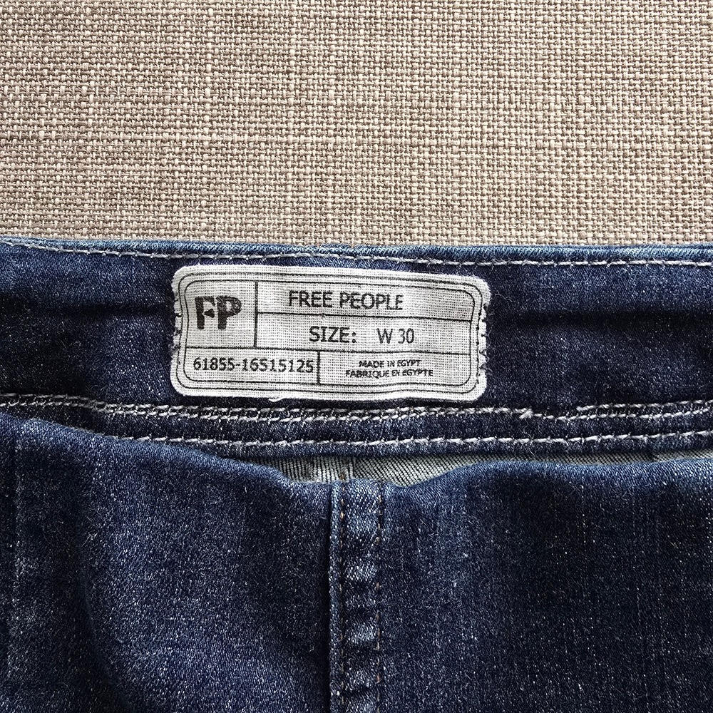 Free People Womens Dark Wash Pull On Skinny Jeans Size 30 High Rise Denim